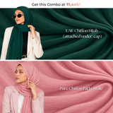 UAE Chiffon Hijab (attached under-cap)
