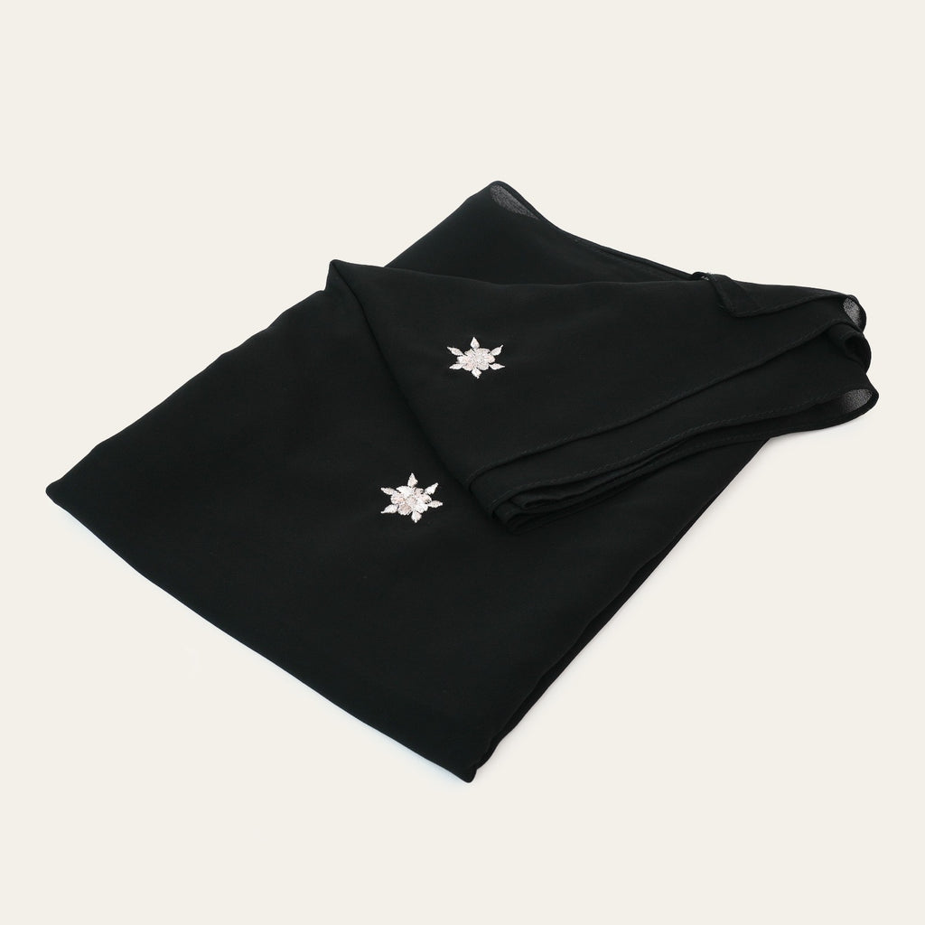 Instant Embroidered Georgette Hijab