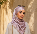 Mirror Work Satin Hijab
