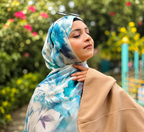 Pure Chiffon Blue Stole