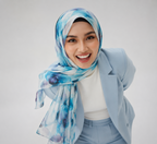 Pure Chiffon Blue Stole