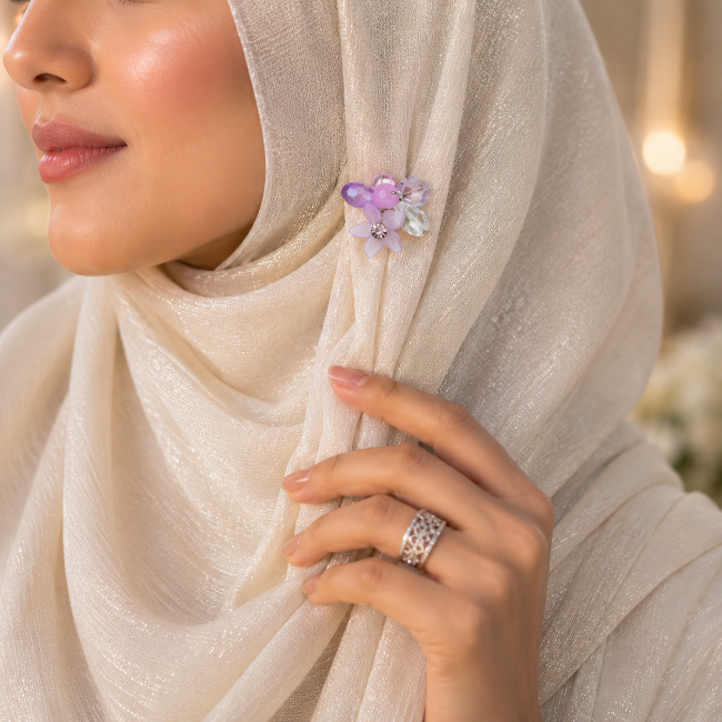 Handmade Floral Hijab Pins