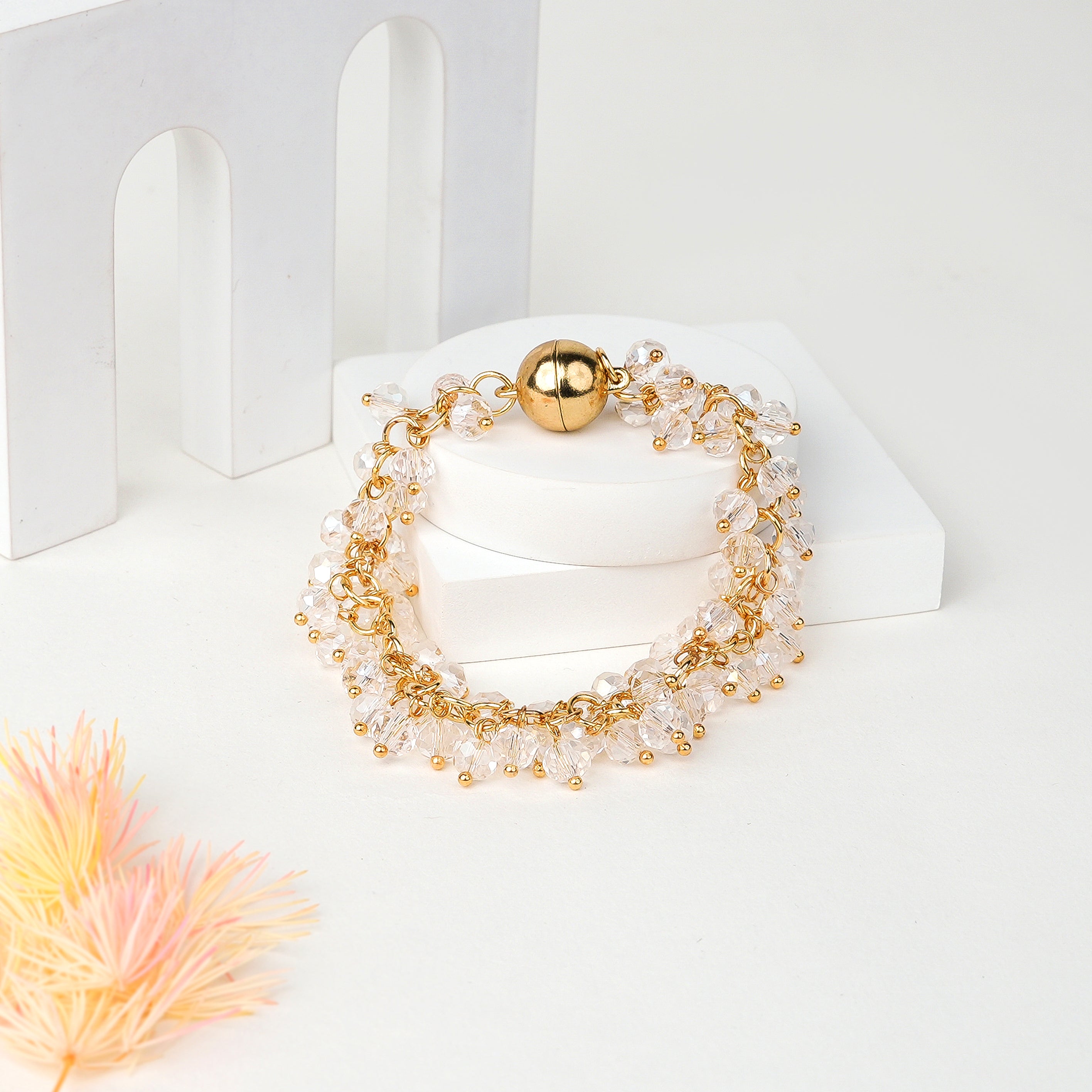 Gold Magnetic Lock Bracelet