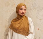 Embroidered Muna Satin Hijab