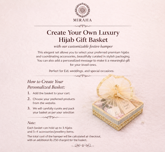 Customizable Hijab Gift Basket Packaging