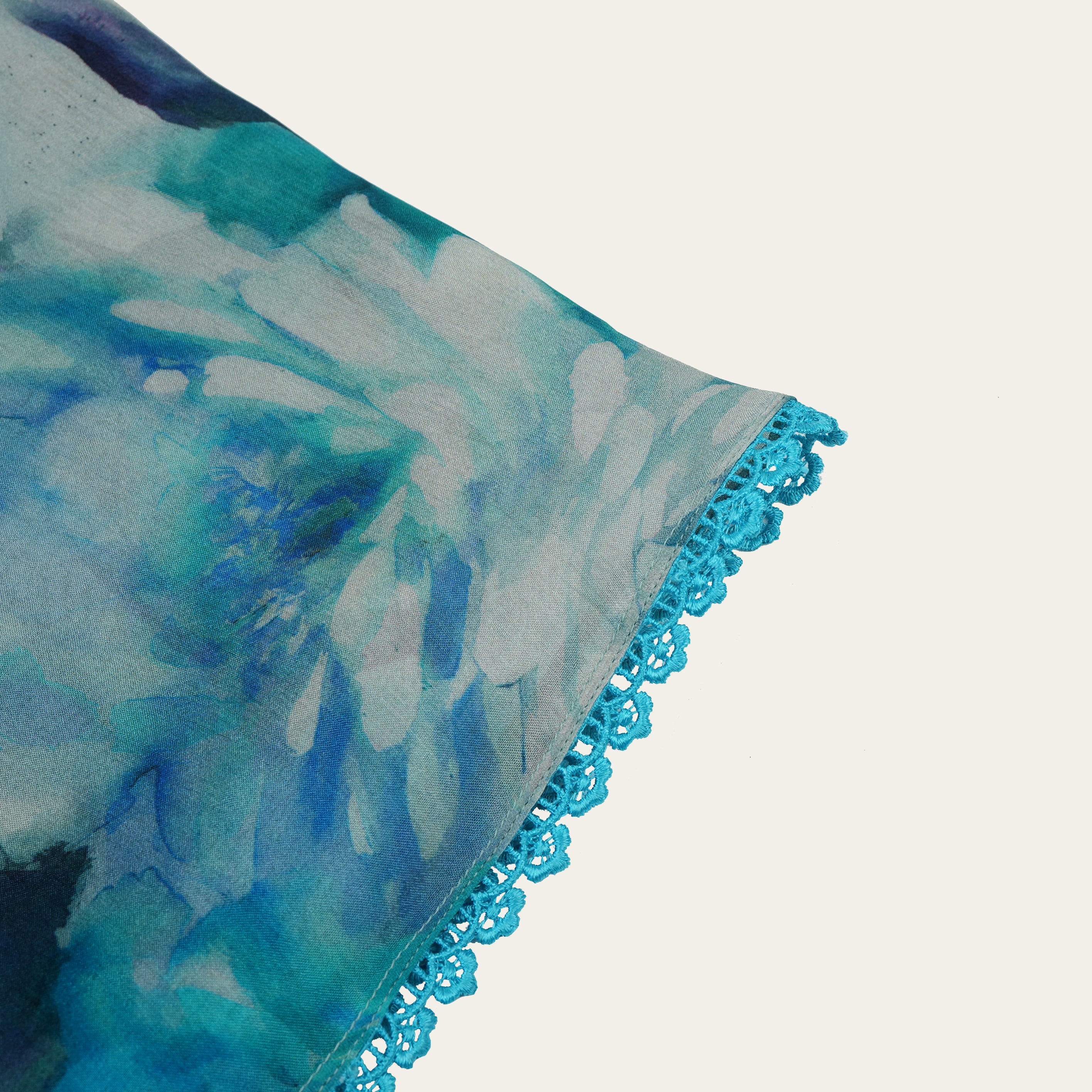 Pure Chiffon Blue Stole