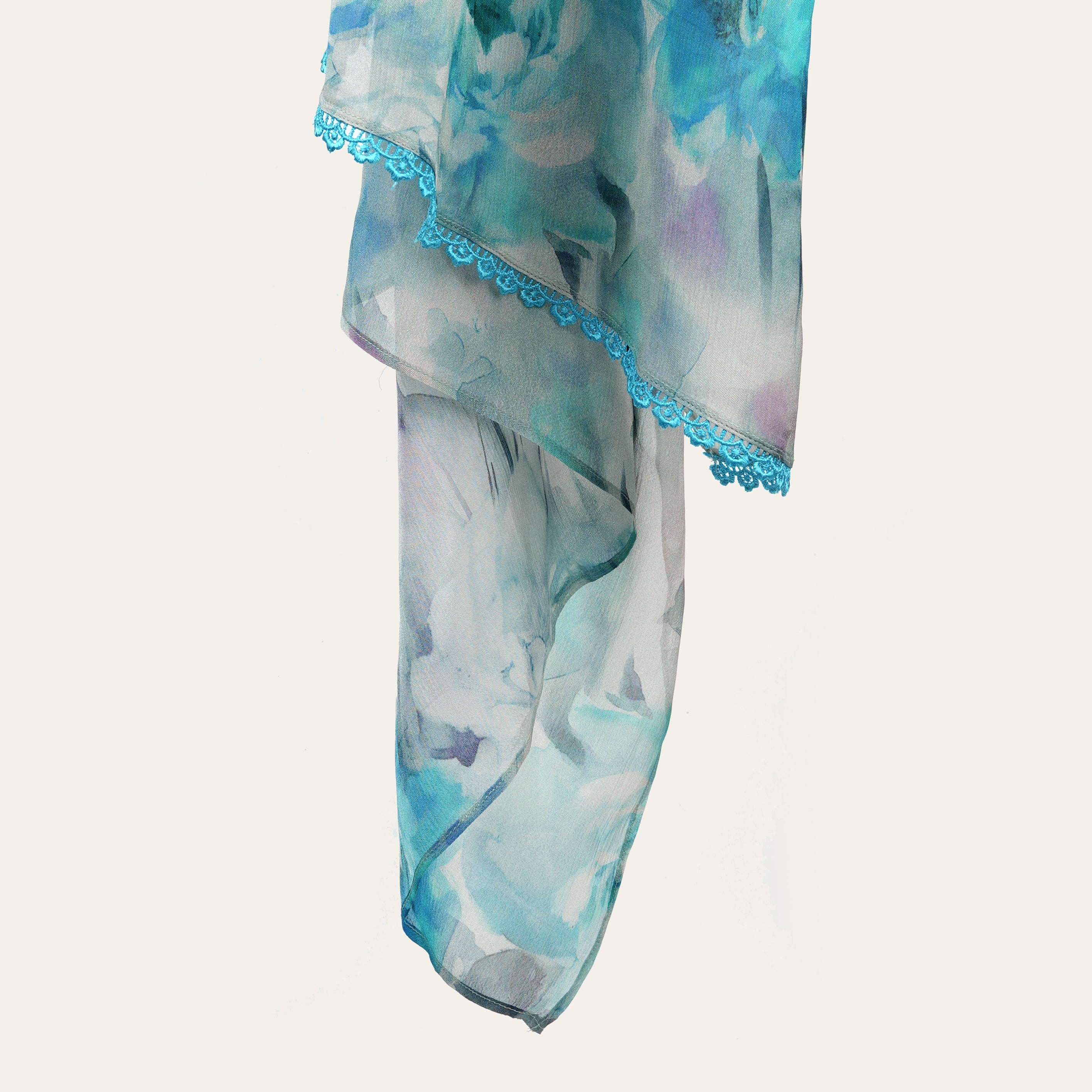 Pure Chiffon Blue Stole