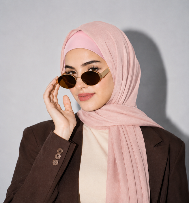 UAE Chiffon Hijab (attached under-cap)