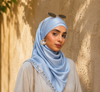 Mirror Work Satin Hijab