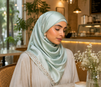Mirror Work Satin Hijab