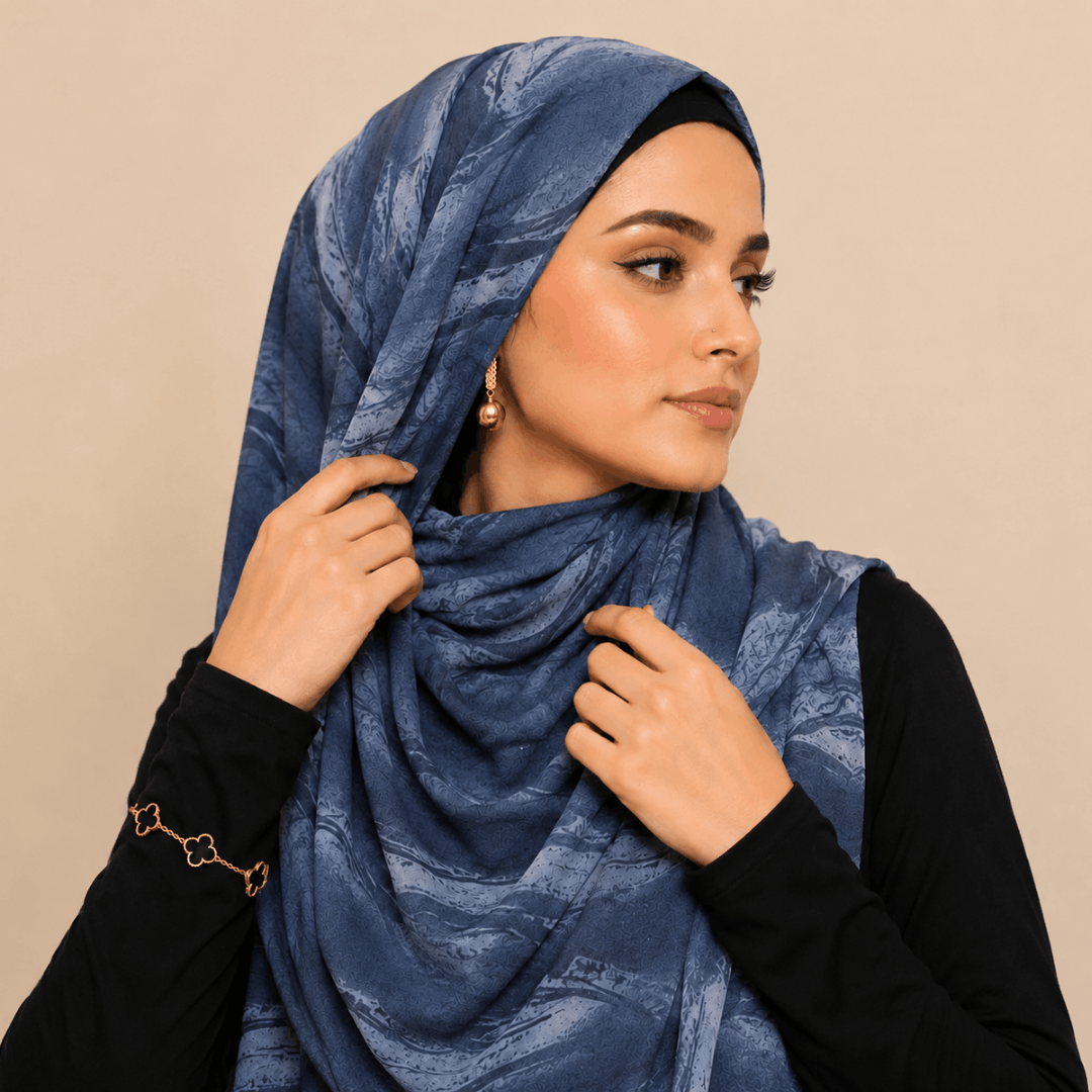 UAE Marble Chiffon Hijab