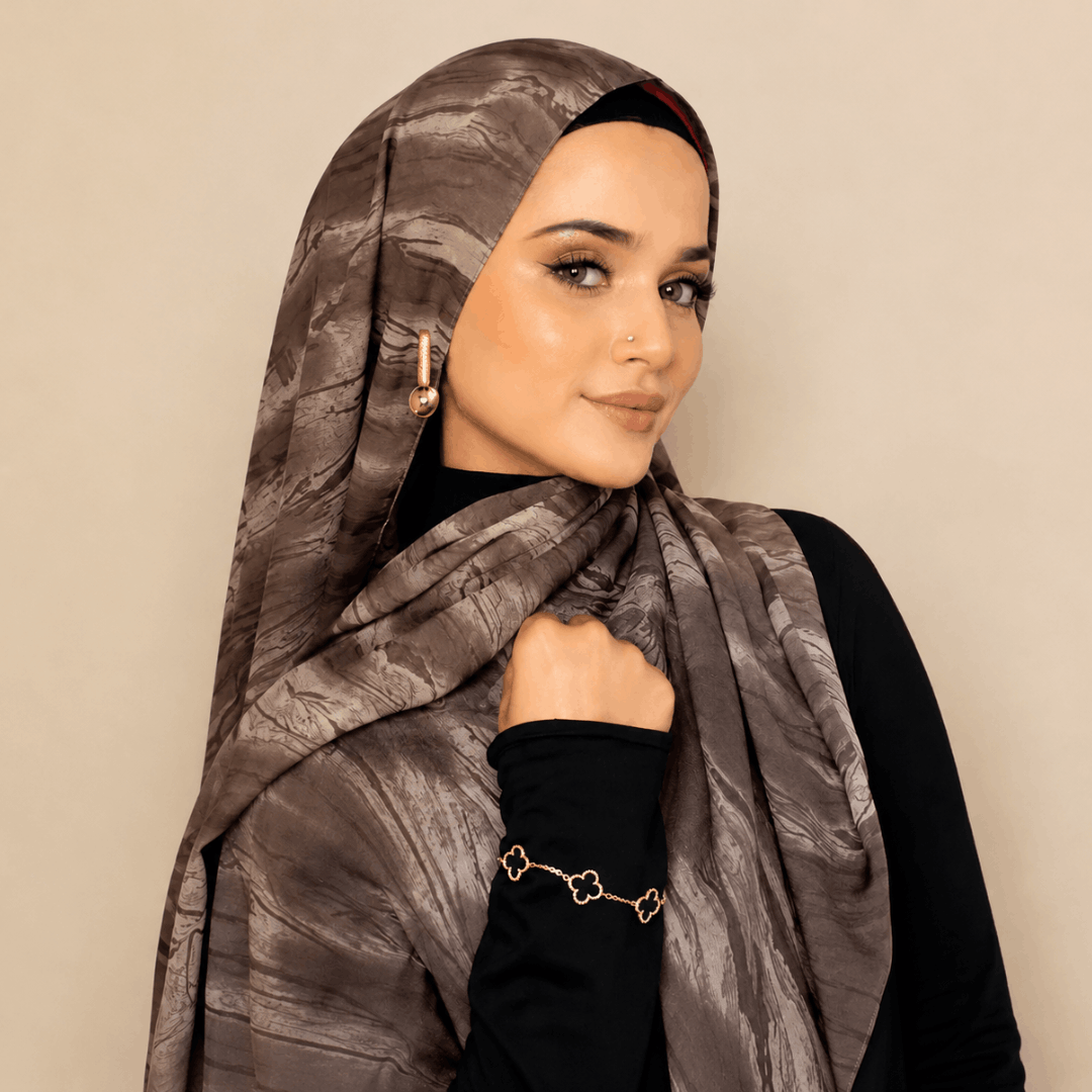UAE Marble Chiffon Hijab