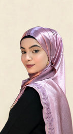 Embroidered Muna Satin Hijab